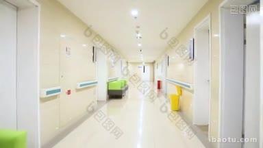 4K实拍医院体检中心优雅的走廊